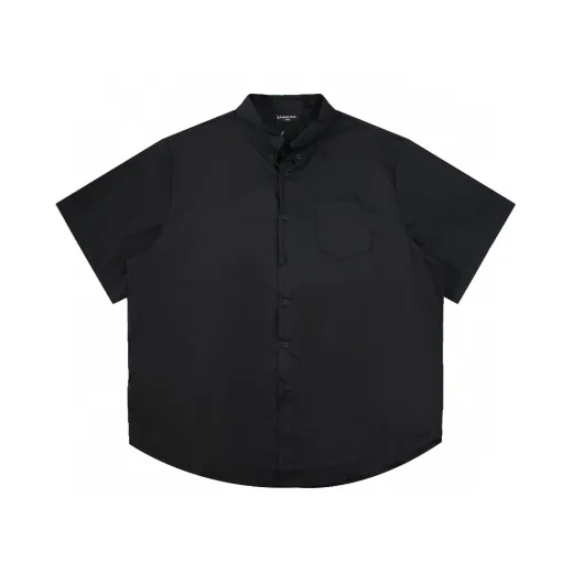 Premium Balenciaga Kurzarm Schwarz Baumwolle Klassischer Stil