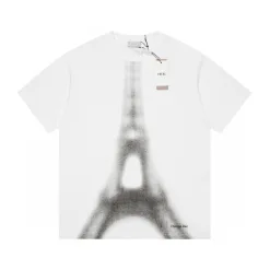 Premium Dior Kurzarm Schwarz Baumwolle Print Luxus