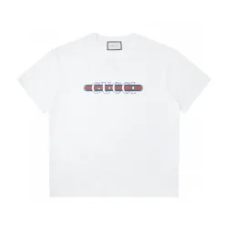 Hochwertige Gucci Kurzarm-Kollektion aus weißer Baumwolle mit Logo