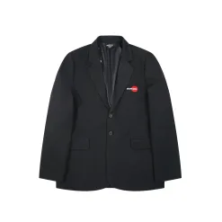 Hochwertige Balenciaga Anzüge Schwarz Bestickte Kollektion