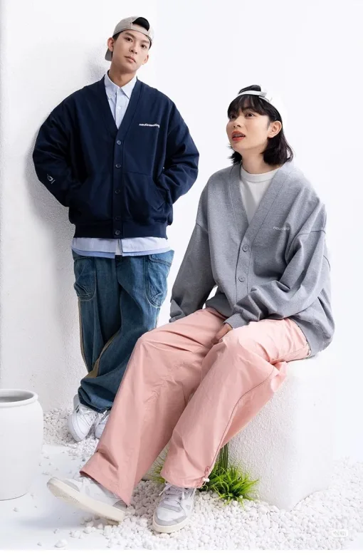Luxus Nautica Cardigan Grau Baumwolle Atmungsaktiv Luxus