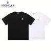Premium Moncler T-Shirt aus schwarzer Baumwolle im Logo-Stil