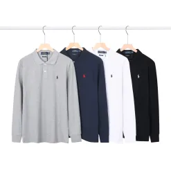 Hochwertiges Langarmshirt von Ralph Lauren in Schwarz aus Baumwolle