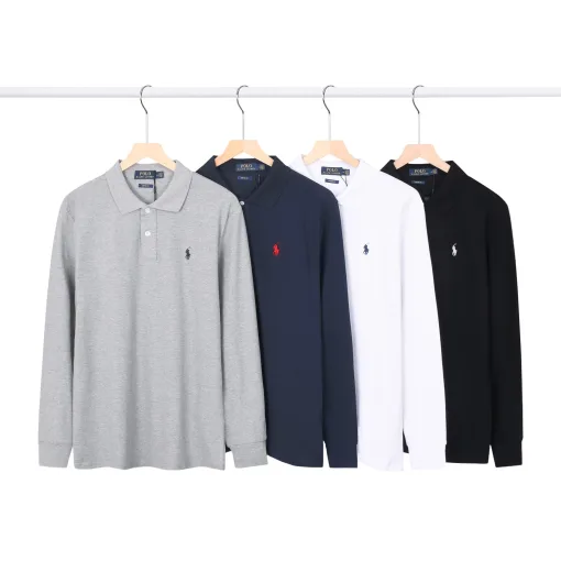 Hochwertiges Langarmshirt von Ralph Lauren in Schwarz aus Baumwolle
