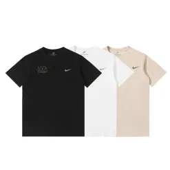 Hochwertiges Nike Kurzarmshirt im schwarzen Baumwoll-Print-Stil