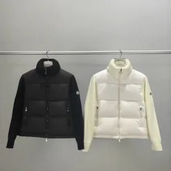 Premium Qualität Moncler Jacken Wolle Patchwork Luxus