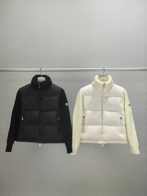 Premium Qualität Moncler Jacken Wolle Patchwork Luxus