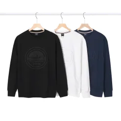 Premium Boss Sweatshirts Schwarz Baumwolle Bestickt Stil