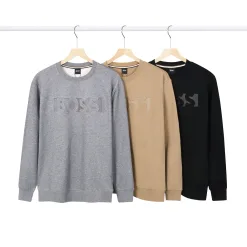 Hochwertige Boss Sweatshirts Schwarzer Baumwollstil