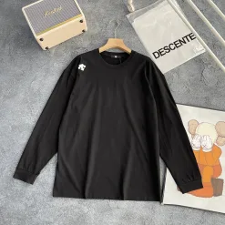 Bestseller Descente Langarm Schwarz Baumwolle Casual Kollektion