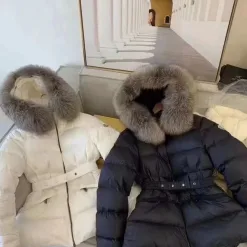 Luxus Moncler Daunenjacke Weiß Nylon Übergroß Luxus