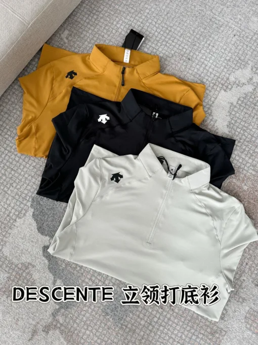Premium Descente T-Shirts Schwarze Seide Urban Collection
