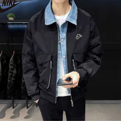 Luxus Champion Mäntel Schwarz Denim Casual Luxus