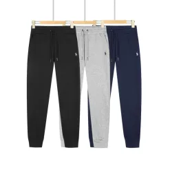 Luxus-Hose von Ralph Lauren aus schwarzer Baumwolle mit Stickerei
