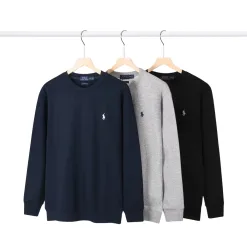 Bestseller Ralph Lauren Sweatshirts Schwarz Baumwolle Bestickt Stil