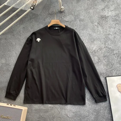 Premium Descente Langarm Schwarz Strick Casual Style