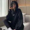 Hochwertiger Nike Hoodie Grau Baumwolle Luxus