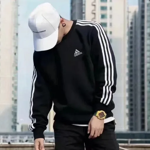 Luxus Adidas Sweatshirts Schwarz Classic Collection