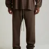 Hochwertige Fear Of God Jogginghose Schwarz Nylon Logo Luxus