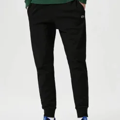 Luxuriöse Lacoste Jogginghose aus schwarzer Baumwolle, Casual Collection