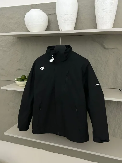 Hochwertige Descente-Jacken aus schwarzem Fleece, klassische Kollektion