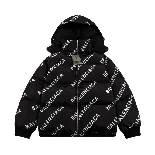 Hochwertige Balenciaga Baumwollkleidung Schwarz Nylon Solid Style