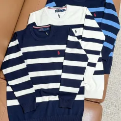 Bestseller Ralph Lauren Pullover Blau Bestickter Stil