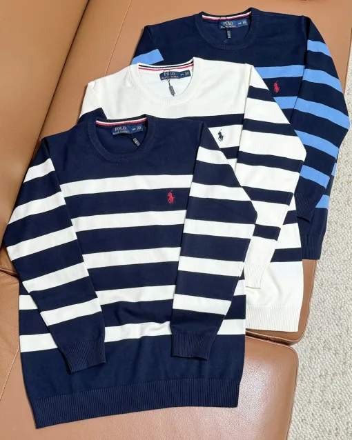 Bestseller Ralph Lauren Pullover Blau Bestickter Stil