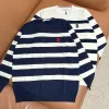 Bestseller Burberry Pullover Blaue bestickte Kollektion