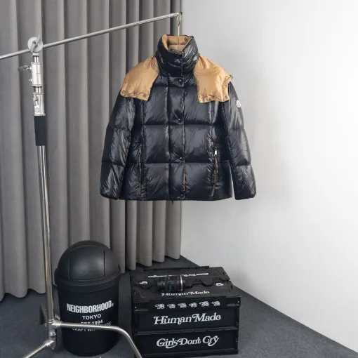 Meistverkaufte Moncler Jacken Weiß Nylon Übergroße Luxus