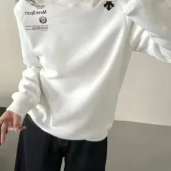 Hochwertige Descente Sweatshirts aus schwarzer Baumwolle, klassische Kollektion