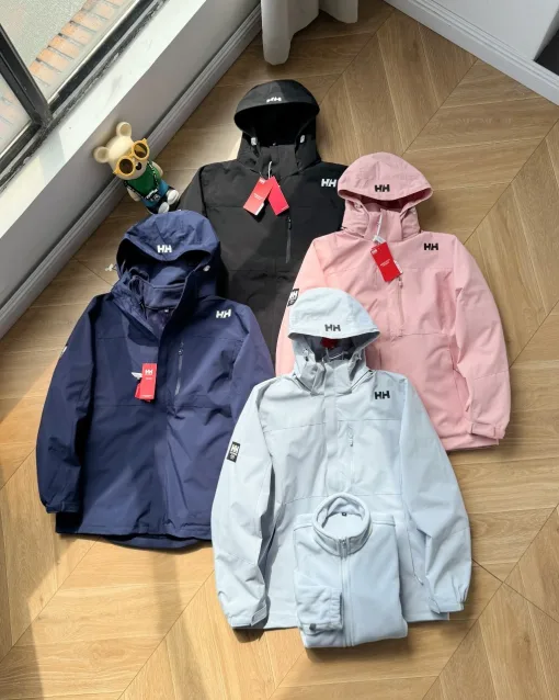 Premium Helly Hansen Jacke Silber Fleece Atmungsaktiv Luxus