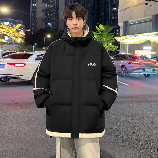 Premium Fila Jacke im schwarzen Stil