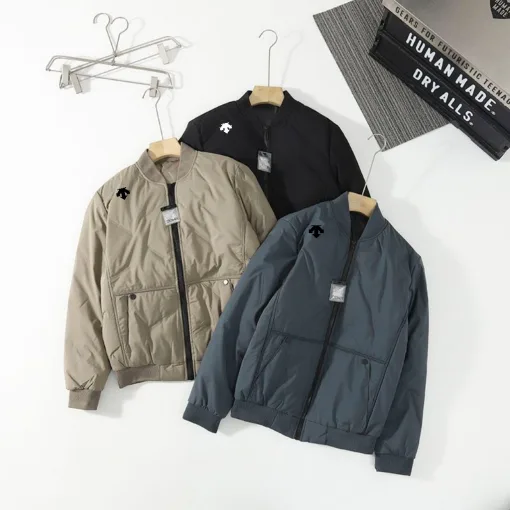 Premium Descente Daunenjacken Black Cotton Collection