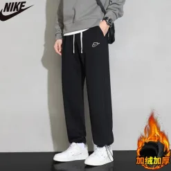 Luxus Nike Casual Hose Schwarz Fleece Casual Kollektion