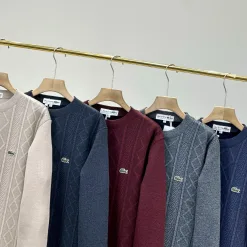 Premium Lacoste Pullover Khaki Fleece Classic Collection