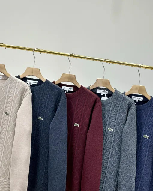 Premium Lacoste Pullover Khaki Fleece Classic Collection