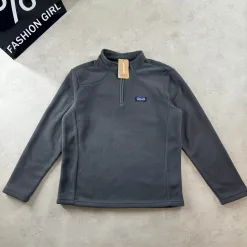Hochwertiges Patagonia Langarm-Fleece in Schwarz, Classic Collection