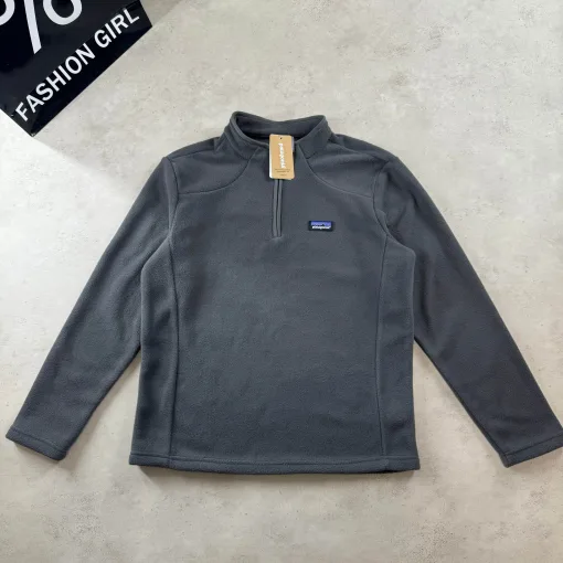 Hochwertiges Patagonia Langarm-Fleece in Schwarz, Classic Collection