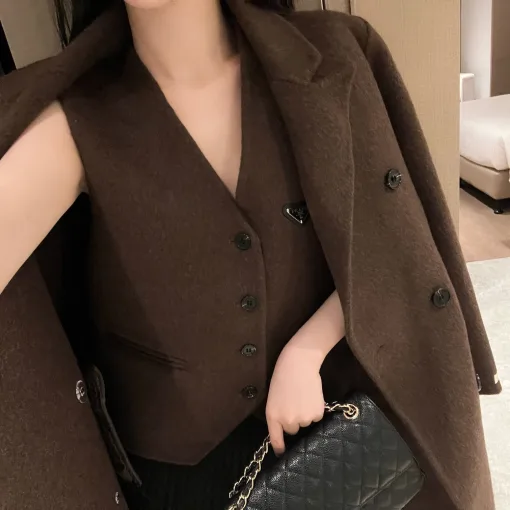 Bestseller Prada Mantel Schwarz Wolle Luxus