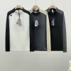 Premium Qualität Descente Langarm Schwarz Fleece Atmungsaktiv Luxus