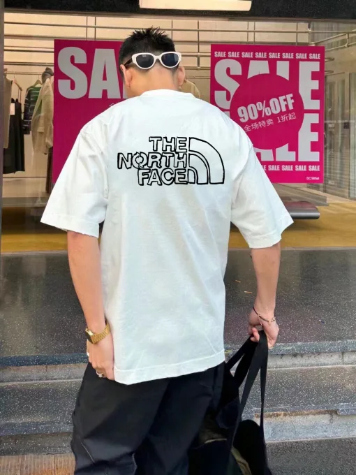 Bestseller The North Face Kurzarm-Logo-Kollektion aus schwarzer Baumwolle