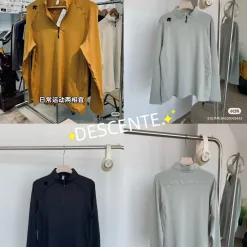 Bestseller Descente T-Shirts Schwarze Seide Urban Style