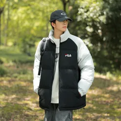 Bestseller Fila Jacke Black Patchwork Kollektion