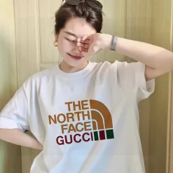 Premium Qualität Gucci Kurzarm Schwarz Baumwolle Logo Luxus