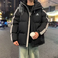 Bestseller Adidas Mäntel Schwarze Baumwolle Patchwork Kollektion
