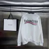 Hochwertiger Balenciaga Hoodie aus schwarzer Baumwolle mit Logo-Kollektion