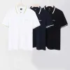 Premium Boss Kurzarm Schwarz Baumwolle Luxus