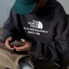 Premium The North Face Sweatshirts Silber Fleece Logo Luxus