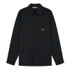Premium Qualität Prada Langarm Schwarz Nylon Klassischer Luxus